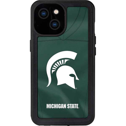 Michigan State University Green Jersey iPhone 15 Waterproof Case